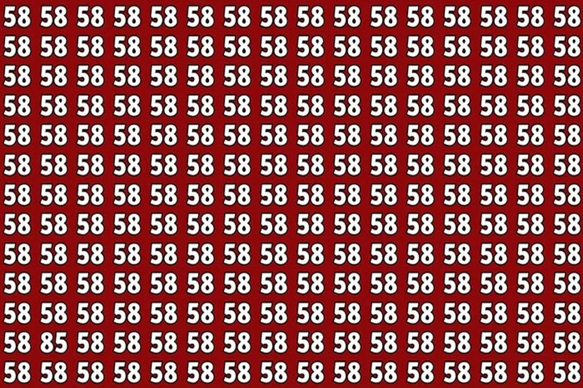 بازی فکری: اگه عدد 85 و تو 7 ثانیه پیدا کنی چشمان تیزبینی داری!