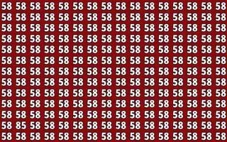 بازی فکری: اگه عدد 85 و تو 7 ثانیه پیدا کنی چشمان تیزبینی داری!