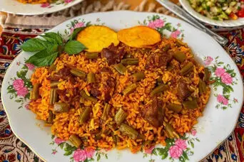 طرز تهیه لوبیا پلو مجلسی با گوشت چرخ‌کرده | دانه‌دانه، خوش‌عطر و جاافتاده