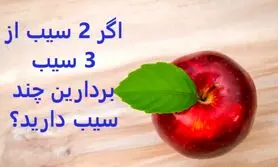 چیستان روز | اگر 2 سیب از 3 سیب بردارین چند سیب دارید؟

