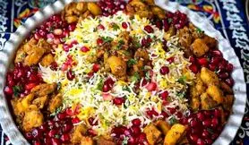 طرز تهیه انار پلو شیرازی خوشمزه و مجلسی برای شب یلدا