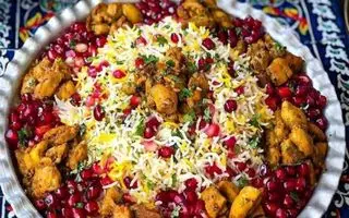 طرز تهیه انار پلو شیرازی خوشمزه و مجلسی برای شب یلدا