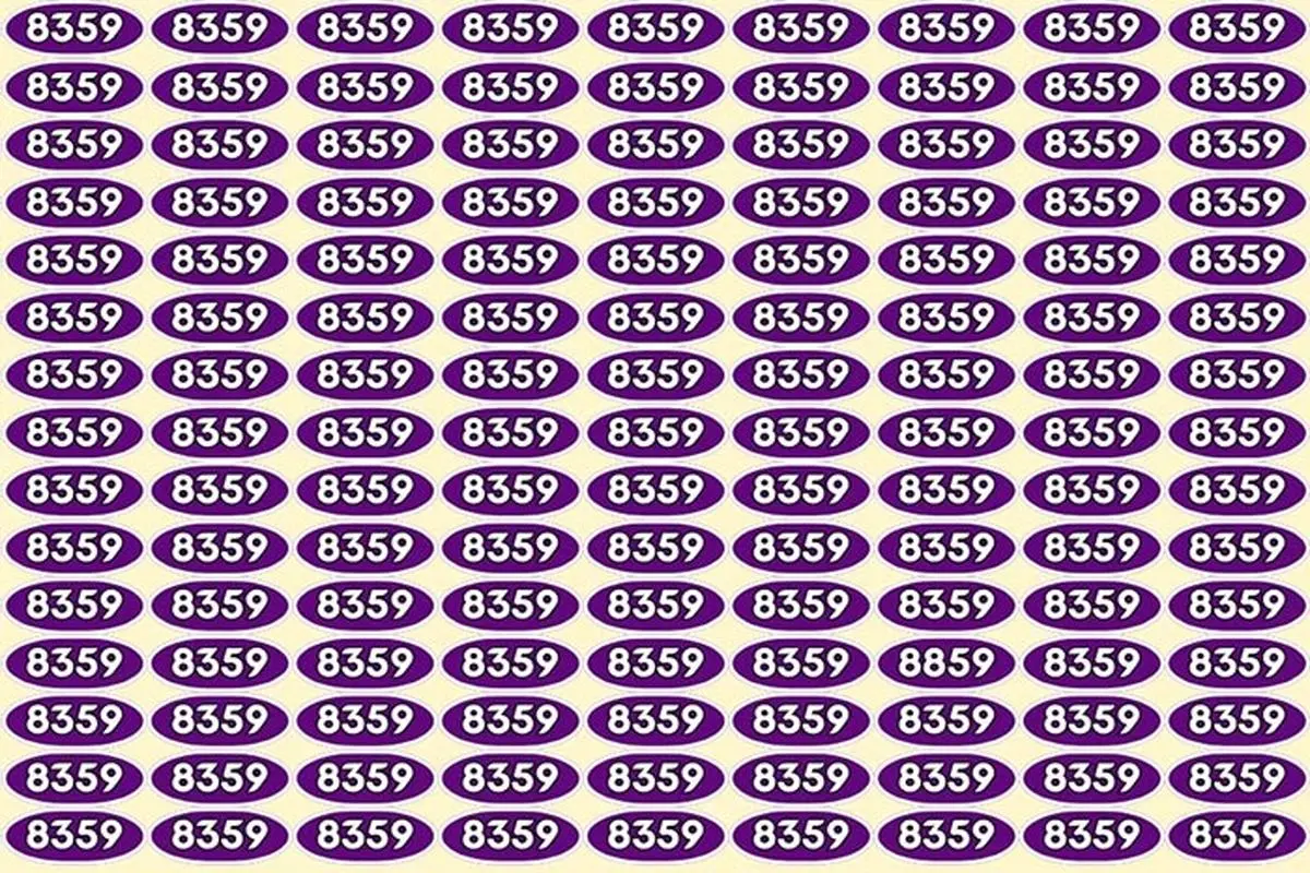 بازی فکری : برای اینکه ثابت کنی چشم هات 10 /10 هست 6 ثانیه وقت داری عدد 8859 را  پیدا کنید!