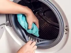 با این ترفند لاستیک ماشین لباسشویی جرم‌گیری و نظافت + راهنمای کامل
