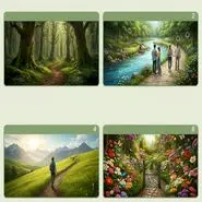 تست شخصیت شناسی :  با انتخاب  یک مسیر سبز بفهمید راه آرامش شما چیست؟