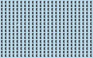 بازی فکری : باید چشم هات 10 از 10 باشه که بتونی در 5 ثانیه حرف F را میان E‌ ها پیدا کنید!