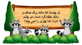 چیستان روز: آن چیست که مانند برگ صاف و مانند حلقه گرد است، دو چشم دارد، اما چیزی را نمی‌ بیند؟