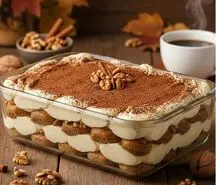 طرز تهیه ترامیسو گردو و دارچین؛ گرمای پاییز و لطافت ایتالیایی