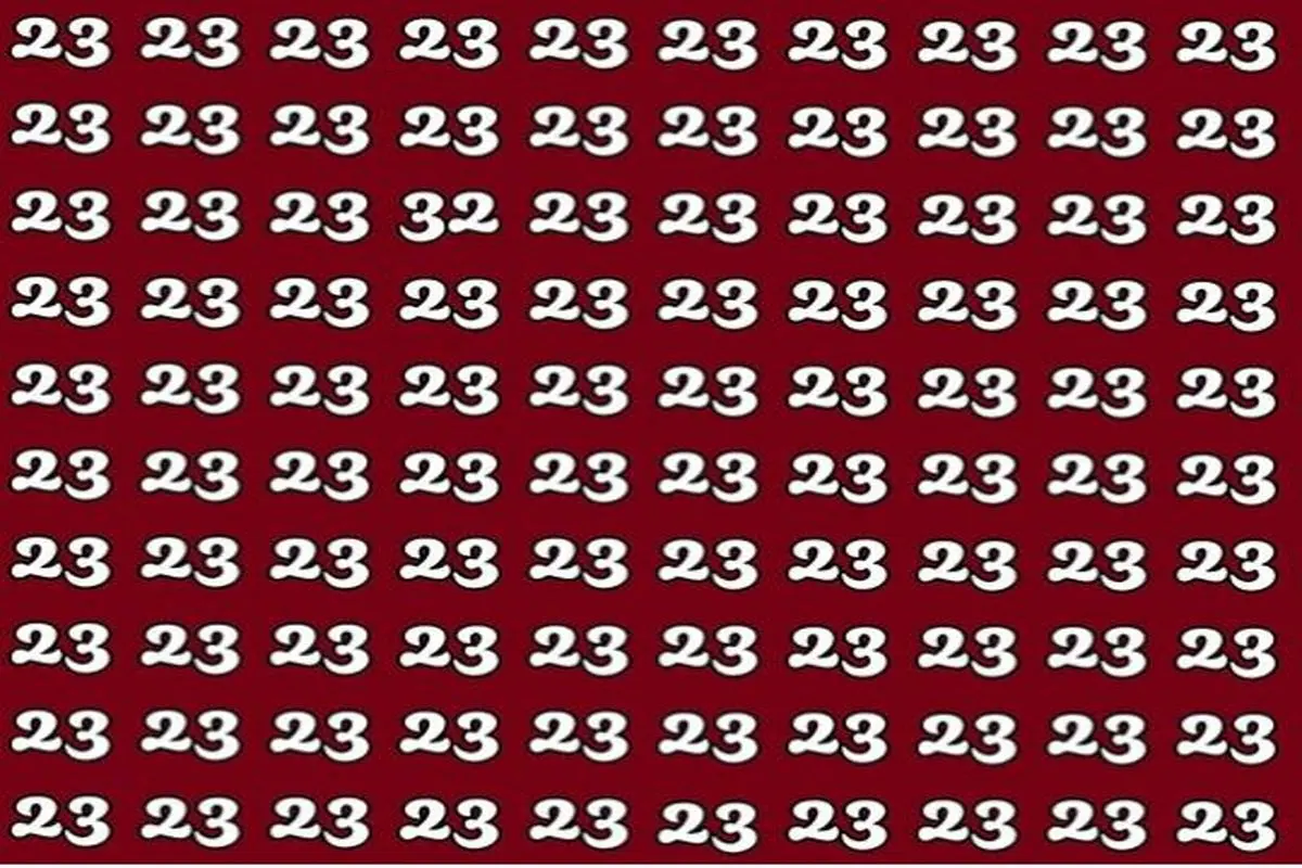 بازی فکری : فقط 1% مردم میتونن تو 5 ثانیه عدد 32 رو پیدا کنند!