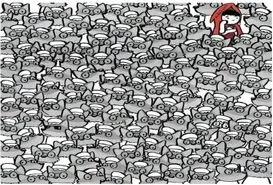 بازی فکری : 100 هیچ از همه سری اگه بتونی تو 5 ثانیه مادربزرگ شنل قرمزی و پیدا کنی!