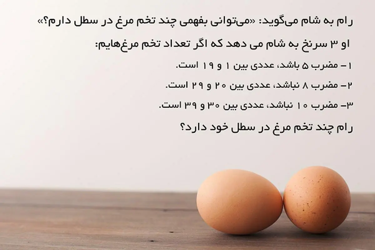 تست هوش | تو 5 ثانیه باید معمای تخم مرغی امروز رو حل کنی