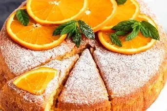 طرز تهیه کیک پرتقالی همراه با سس پرتقال