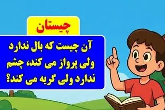 چیستان روز: آن چیست که بال ندارد ولی پرواز می کند، چشم ندارد ولی گریه می کند؟