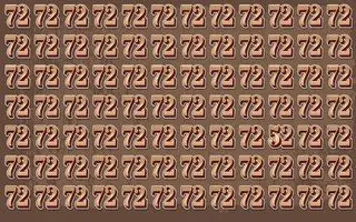 بازی فکری : فقط یک نابغه می‌تواند  52 را در میان این همه 72 در 6 ثانیه پیدا کند!