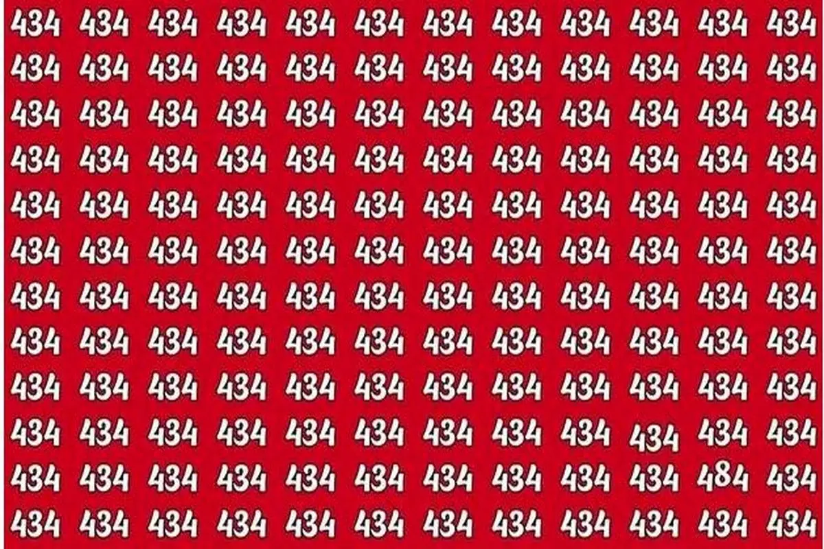 بازی فکری : اگه مشکل بینایی نداری عدد ۴۸۴ را در ۸ ثانیه پیدا کن!