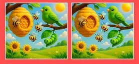 بازی فکری : فقط نابغه ها تو 5 ثانیه 3 تفاوت تصویر پرنده رنگی را پیدا می کنند!