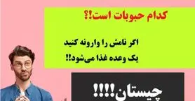چیستان سخت | یکی از حبوبات است که اگر نام آن را وارونه کنید یک وعده غذا می‌شود، آن چیست!؟