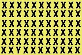 بازی فکری: بینایی خود را آزمایش کنید.. حرف Y را بین این X ها در 6 ثانیه پیدا کنید!