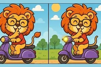 بازی فکری : 3 تفاوت تصویر شیر مورتور سوار و تو 5 ثانیه پیدا کن و ثابت کن چشمات 10/10