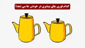 تست هوش | فقط یک نابغه میتونه بگه کدوم کتری آب بیشتری در خود جا می دهد؟ + پاسخ