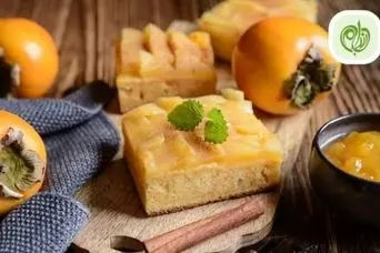 طرز تهیه کیک خرمالو خانگی مخصوص شب یلدا