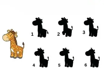 بازی فکری : چشم عقابی ها زود تند سریع بگن که کدوم سایه برای زرافه هست؟