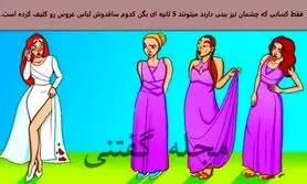 تست هوش | میتونی زیر 6 ثانیه ساقدوش خبیثی که لباس عروس خانومو خراب کرده رو پیدا کنی؟