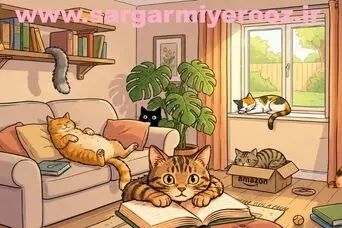 بازی فکری : چند گربه می‌توانید در این تصویر پیدا کنید؟ 