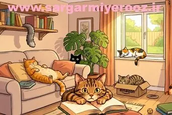 بازی فکری : چند گربه می‌توانید در این تصویر پیدا کنید؟ 
