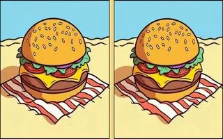 بازی فکری : 3 تفاوت تصویر همبرگر خوشمزه کجاست؟ اگر تمرکز خوبی دارید، در عرض 20 ثانیه بفهمید!