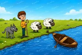 چوپان چطور گرگ و دو گوسفند را از رودخانه رد کند؟ این معمای قدیمی هنوز هم گیر می‌اندازد